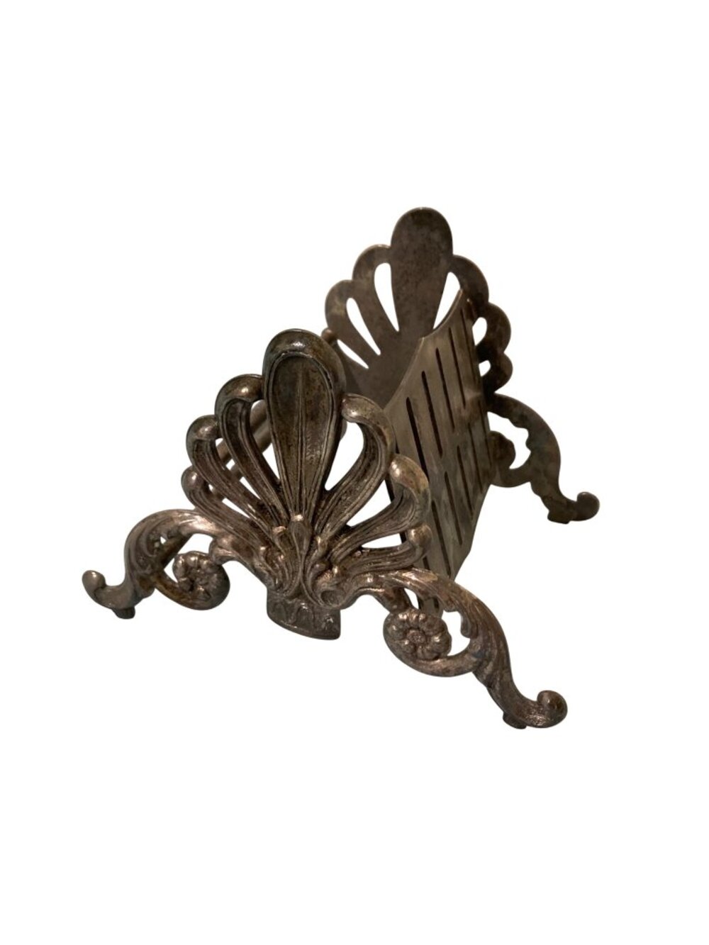 Leonard Silver Plate Fancy Filigree Footed Buffet Knife Holder Italy